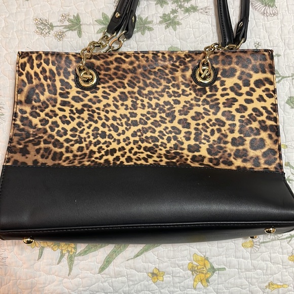 Anne Klein Leopard Satchel - Picture 2 of 7